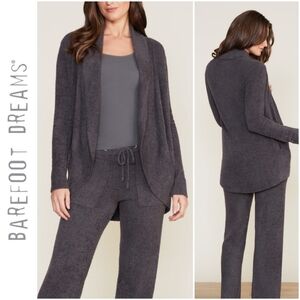 BAREFOOT DREAMS CozyChic Lite Circle Cardigan, Charcoal, Soft & Cozy, XS S
